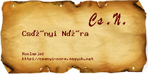 Csányi Nóra névjegykártya
